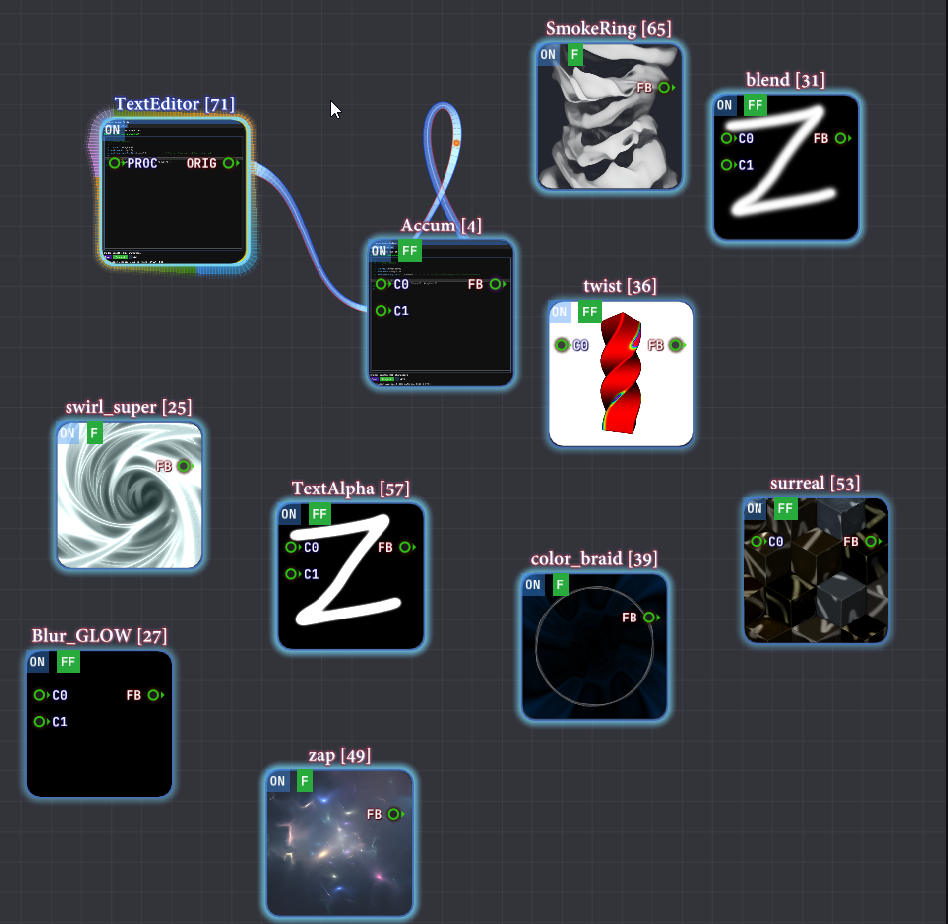 Node-based shader interface